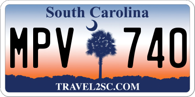 SC license plate MPV740