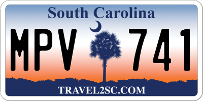 SC license plate MPV741