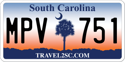SC license plate MPV751