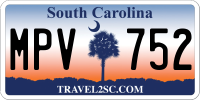 SC license plate MPV752
