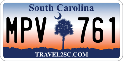 SC license plate MPV761