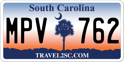 SC license plate MPV762