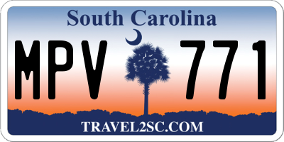 SC license plate MPV771