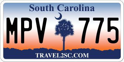 SC license plate MPV775