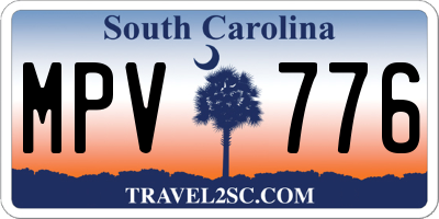 SC license plate MPV776