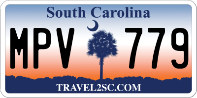 SC license plate MPV779
