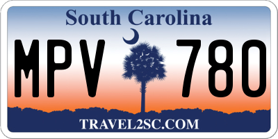 SC license plate MPV780