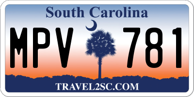 SC license plate MPV781