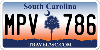 SC license plate MPV786