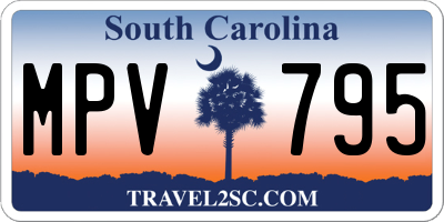 SC license plate MPV795