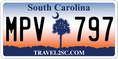 SC license plate MPV797