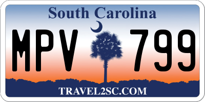 SC license plate MPV799