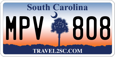 SC license plate MPV808