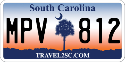 SC license plate MPV812