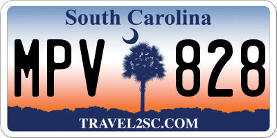 SC license plate MPV828