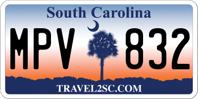 SC license plate MPV832