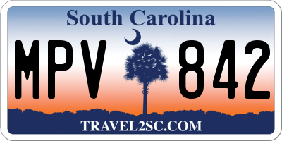 SC license plate MPV842