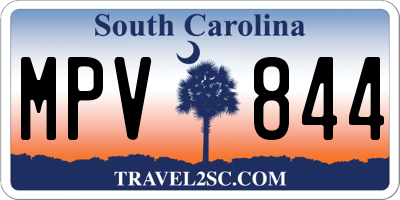 SC license plate MPV844