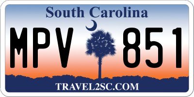 SC license plate MPV851