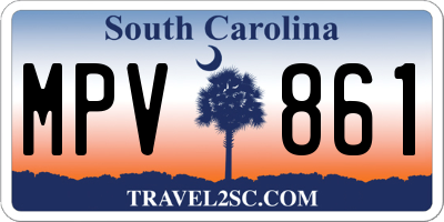 SC license plate MPV861