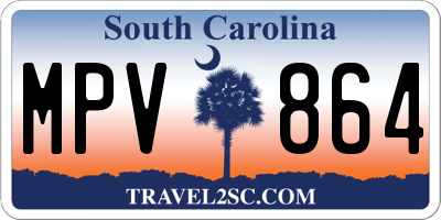 SC license plate MPV864