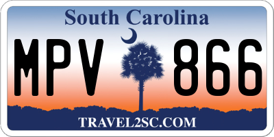SC license plate MPV866