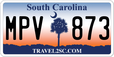 SC license plate MPV873