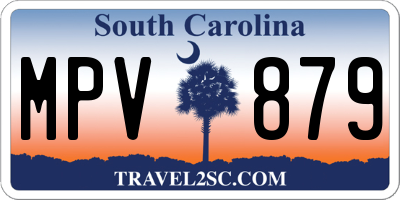 SC license plate MPV879