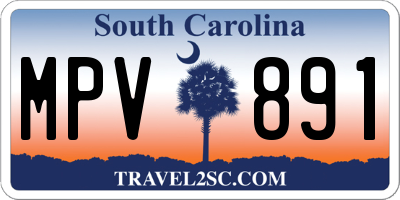 SC license plate MPV891