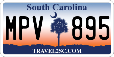 SC license plate MPV895