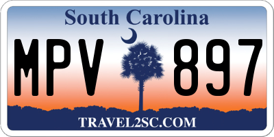 SC license plate MPV897