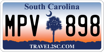SC license plate MPV898