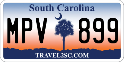 SC license plate MPV899