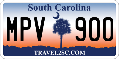 SC license plate MPV900