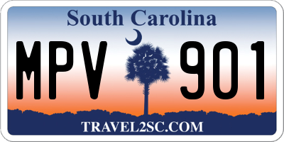 SC license plate MPV901