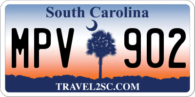 SC license plate MPV902