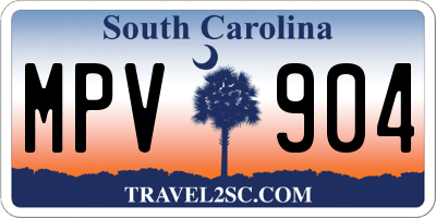 SC license plate MPV904