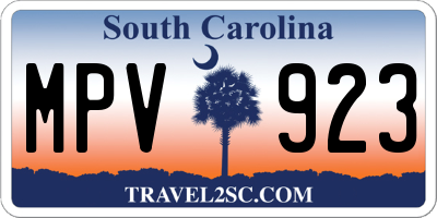 SC license plate MPV923