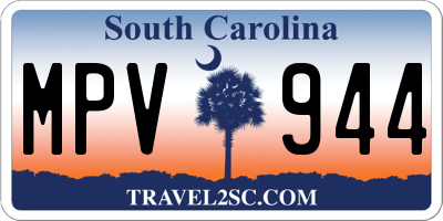 SC license plate MPV944