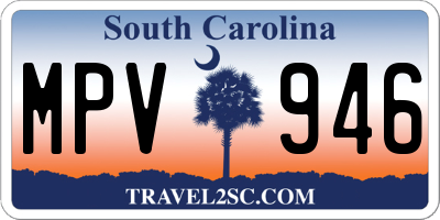 SC license plate MPV946