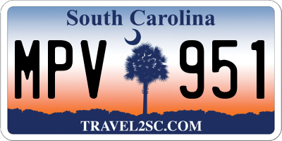 SC license plate MPV951