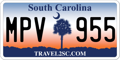 SC license plate MPV955