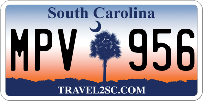 SC license plate MPV956