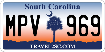 SC license plate MPV969