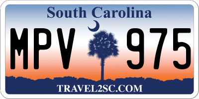SC license plate MPV975