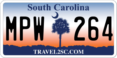 SC license plate MPW264