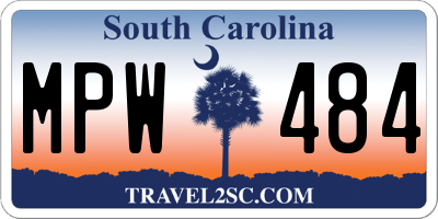 SC license plate MPW484