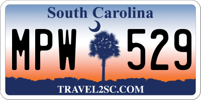 SC license plate MPW529