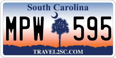 SC license plate MPW595