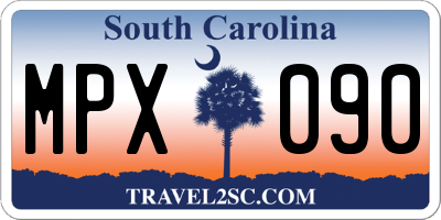 SC license plate MPX090
